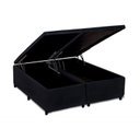 Ver imagem 1 de Cama Box Baú King Universal Suede Black (186x198x35) - Costa Rica