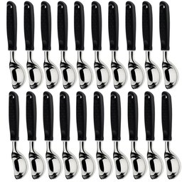 Kit 20 Colheres Conchas para Açaí Sorvete Pegador Tramontina Zamak 21cm - 1
