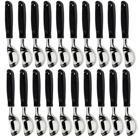 Kit 20 Colheres Conchas para Açaí Sorvete Pegador Tramontina Zamak 21cm