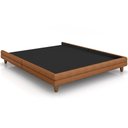Ver imagem 1 de Cama Casal Base Box Pés Madeira 148cm Suném P05 Couríssimo Whisky - Lyam Decor
