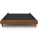 Ver imagem 3 de Cama Casal Base Box Pés Madeira 148cm Suném P05 Couríssimo Whisky - Lyam Decor
