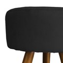 Ver imagem 5 de Kit 2 Puff Decorativo Redondo para Sala Quarto Penteadeira Pé Palito Castanho Suede Cores