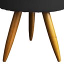 Ver imagem 2 de Kit 2 Puff Decorativo Redondo para Sala Quarto Penteadeira Pé Palito Castanho Suede Cores