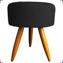 Ver imagem 4 de Kit 2 Puff Decorativo Redondo para Sala Quarto Penteadeira Pé Palito Castanho Suede Cores