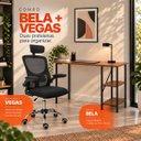 Ver imagem 5 de Conjunto de Escritório Mesa Bela e Cadeira Diretor Vegas Preto
