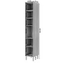 Ver imagem 4 de Torre Nicho 2 Portas 37 cm Brilhante Celeste Bege/Cinamomo/Offwhite