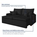 Ver mais imagens de Sofá Retrátil 3 Assentos Veludo Chicago 220cm Preto