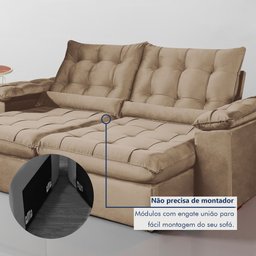 Sofá Retrátil e Reclinável 2 Lugares 200cm Dubai - 7