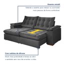 Ver imagem 3 de Sofá Retrátil e Reclinável 2 Lugares 200cm Dubai