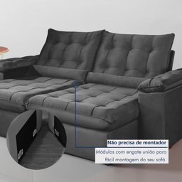 Sofá Retrátil e Reclinável 2 Lugares 200cm Dubai - 7