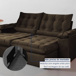 Sofá Retrátil e Reclinável 2 Lugares 200cm Dubai - 7