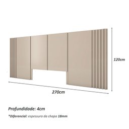 Cama Casal 2 Mesas C/ 2 Gavetas e Cabeceira sob Medida Mdf Cor:titânio - 2
