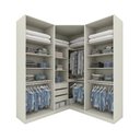 Ver imagem 4 de Guarda-Roupa Modulado de Canto com Espelho Seletto Marrom/Areia/Jequetibá