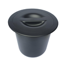 Ver imagem 1 de Lixeira Embutir Redonda Para Pia Cozinha 8 Lt Preta Metasul