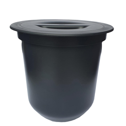 Lixeira Embutir Redonda Para Pia Cozinha 8 Lt Preta Metasul - 2