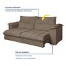 Sofá Retrátil e Reclinável 2 Lugares 200cm Italia - 9