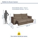 Ver imagem 3 de Sofá Retrátil e Reclinável 2 Lugares 200cm Italia