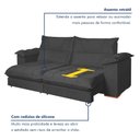 Ver imagem 3 de Sofá Retrátil e Reclinável 2 Lugares 200cm Italia