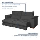 Ver imagem 4 de Sofá Retrátil e Reclinável 2 Lugares 200cm Italia