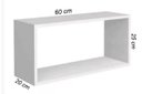Ver imagem 2 de Nicho Retangular Decorativo de Parede 60x25x20