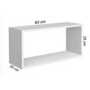 Ver imagem 2 de Nicho Retangular Decorativo de Parede 60x25x20