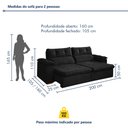 Ver mais imagens de Sofá Retrátil e Reclinável 2 Lugares 200cm Vancouver