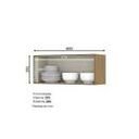 Ver imagem 2 de Armário Briz 1 Porta Basculhante 80 Cm B-221 Nature/cinza Henn