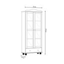 Ver imagem 4 de Cristaleira Madeira Maciça Vidro Liso 2 Portas Garnet Café - G74 - Gran Belo