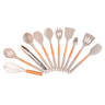 Conjunto Utensílios Silicone 13 Marrom - 1