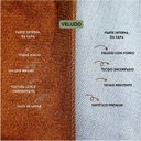 Ver imagem 3 de Kit 2 Capas para Almofada Drapeada em Veludo Quadrada 43x43 com Enchimento 45x45 Cor:terracota e Azu