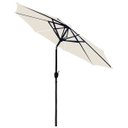 Ver imagem 3 de Ombrelone Base Central Redondo 2,7m Alumínio com Led 8 Varetas Piscina Branco Importway Iwobcl-270 I