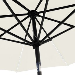Ombrelone Base Central Redondo 2,7m Alumínio com Led 8 Varetas Piscina Branco Importway Iwobcl-270 I - 6
