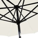 Ver imagem 6 de Ombrelone Base Central Redondo 2,7m Alumínio com Led 8 Varetas Piscina Branco Importway Iwobcl-270 I