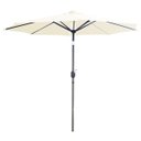 Ver imagem 1 de Ombrelone Base Central Redondo 2,7m Alumínio com Led 8 Varetas Piscina Branco Importway Iwobcl-270 I