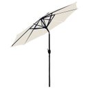 Ver imagem 2 de Ombrelone Base Central Redondo 2,7m Alumínio com Led 8 Varetas Piscina Branco Importway Iwobcl-270 I