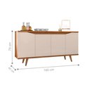 Ver imagem 2 de Buffet Louise Off White Cedro 4 Portas