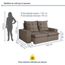 Ver imagem 4 de Sofá Retrátil e Reclinável 2 Lugares 196cm Veneza