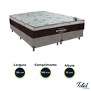 Ver imagem 3 de Cama Box Bipartido Casal Cinza e Colchão Sleep King Molas Ensacadas Ortobom