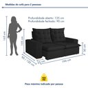 Ver imagem 4 de Sofá Retrátil e Reclinável 2 Lugares 196cm Veneza