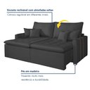 Ver imagem 2 de Sofá Retrátil 2 Assentos Veludo Chicago 180cm Cinza