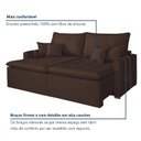 Ver mais imagens de Sofá Retrátil 2 Assentos Veludo Chicago 180cm Bege Marrom