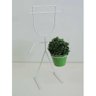 Suporte para Vaso de Flor Modelo Menino em Metal Branco - 1
