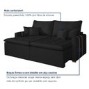 Ver mais imagens de Sofá Retrátil 2 Lugares Veludo Chicago 180cm Preto