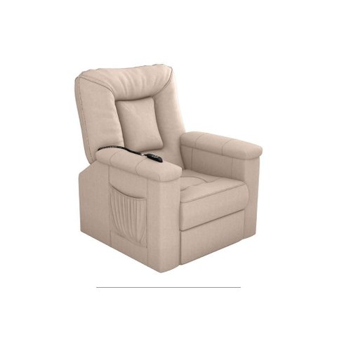 Poltrona do Papai Reclinável Elétrica Porshe Matrix Cor:suede Bege