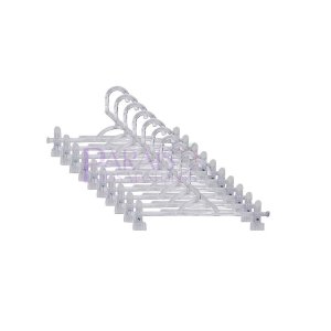 Kit 25 Cabides Saia com Presilha Transparente – Organize com Estilo e Praticidade