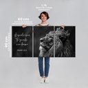 Ver imagem 4 de Quadro Decorativo Religioso Nunca Foi Sorte Sempre Foi Deus 3 Telas 60x90 para Sala Hall