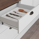 Ver imagem 6 de Cozinha Modulada 4 Peças 1 Balcão com Tampo 2 Aéreos 100% MDF Bege/Branco Fosco