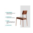 Ver imagem 2 de Cadeira Sala de Jantar Neo 1740 Kit 6 Uni Rose/linho Areia/courano Caramelo - Carraro