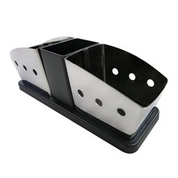 Porta Sachês de Inox com Suporte para Palitos de Dente para Açúcar, Sal, Ketchup - 6