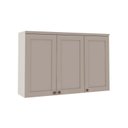 Ver imagem 6 de Cozinha Modulada 4 Peças 1 Balcão com Tampo 2 Aéreos 100% MDF Cinza/Branco/Fendi